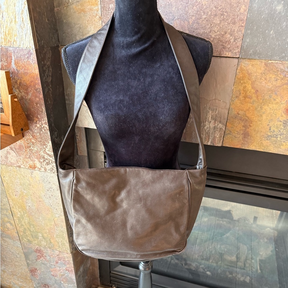 Pompeii Cecchini, made in Italy, minimalist dark brown beautifully made bag - Picture 3 of 13